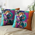 thumbnail image 4 of LALILO Throw Pillow Covers Orange Circle Retro Vintage With Art Modern Cushion Cover 18" x 18", 2 Pack, 4 of 6