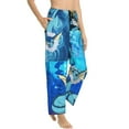 thumbnail image 2 of Vaporeon Women's Pajama Pants, Ultra-soft Comfortable Casual Lounge Pants, Graphic Printed Sleep Bottoms With Drawstring, 2 of 8