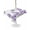 MediumPurple, variant on Outdoor Tablecloth with Umbrella Hole for Patio/Picnic/Party/Camping, Purple Flowers Waterproof Table Cloth Square Cover Washable, Butterfly Spring Floral Rustic Farmhouse (60"x 60")
