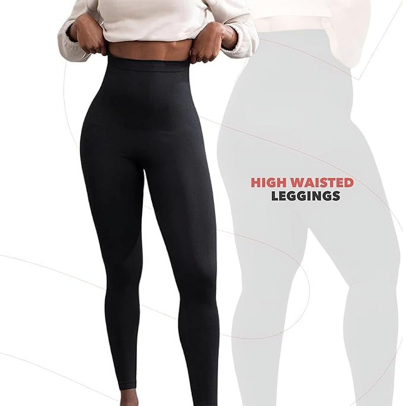 SHAPERMINT High-Waisted Active Control Leggings Black at  Women's  Clothing store