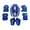 Dark Blue, variant on Soumake Kids Children Roller Skates Bike Safety Helmet Knee Elbow Wrist Guard Pad Set Practical
