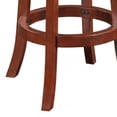 thumbnail image 3 of Sabi 30 inch Swivel Counter Stool Solid Wood Faux Leather Brown Black - Saltoro Sherpi, 3 of 5
