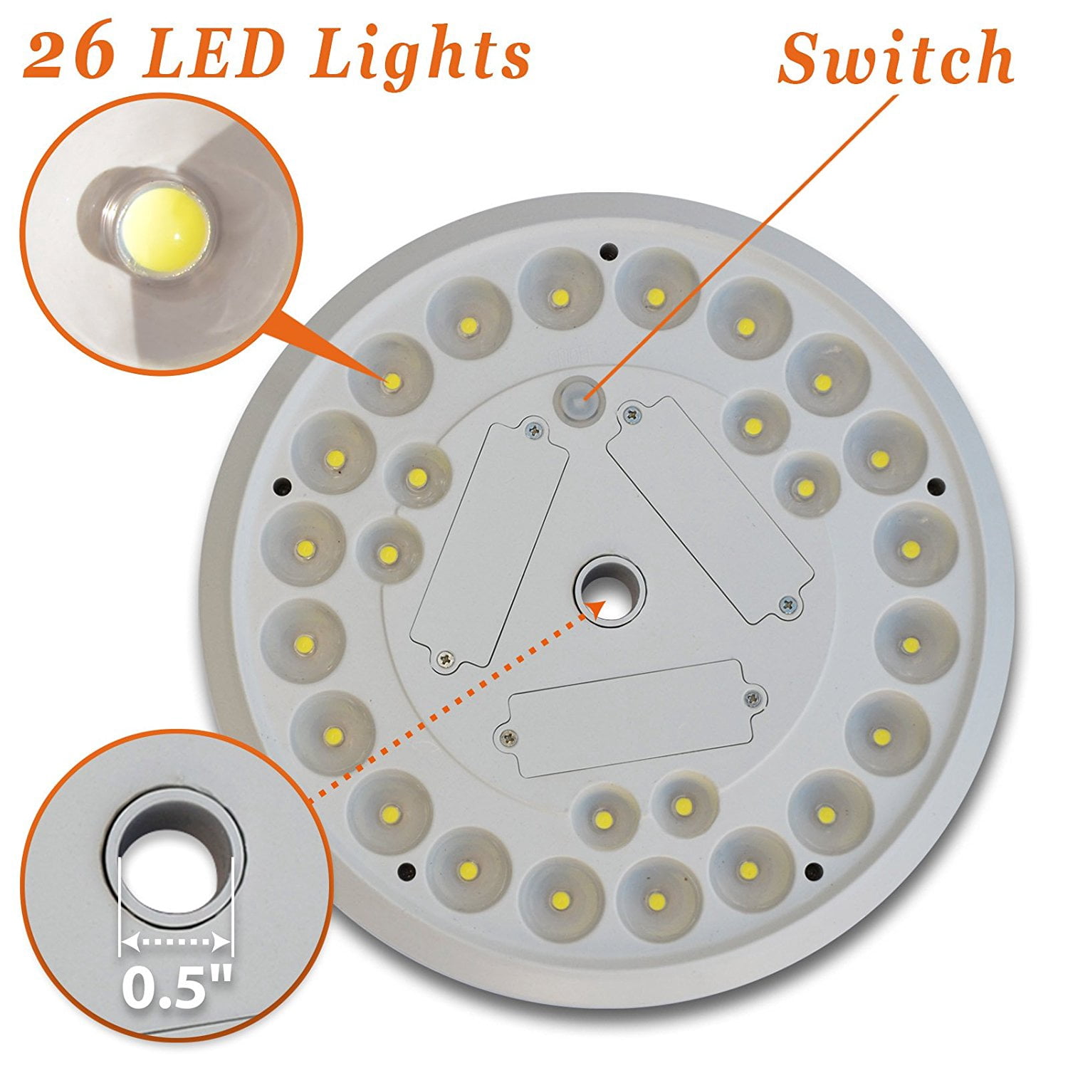 SUNNY Solar Powered Flag Pole Light 26 LED Automatic LED Flagpole Mount No Wiring for Garden Yard