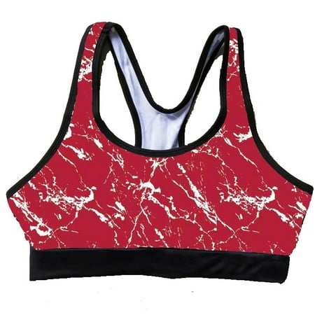 explosion models black and white marble print yoga running sports pants slim bodybuilding yoga pants Red bra S