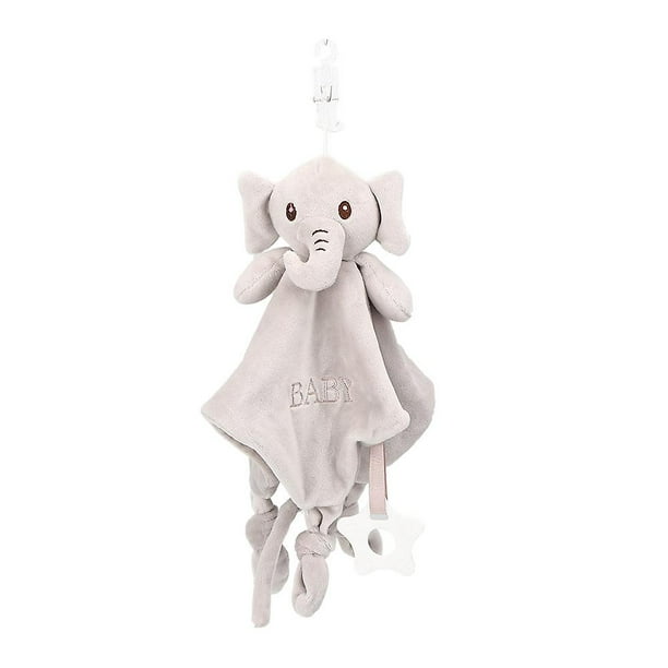 Doudou pour nouveau-né, peluche apaisante, mouchoir, serviette douce pour bébé, couverture, éléphant gris