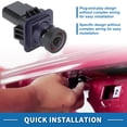thumbnail image 6 of Rear View Camera for Lincoln MKX 2011 2012 Base 3.7L Park Assist Backup Reverse Camera Replace No.BA1Z-19G490-B/BA1Z-19G490-A/BA1T-19G490-A/BA1T-19G490-AD/BA1T-19G490-AF/PAC253, 6 of 7