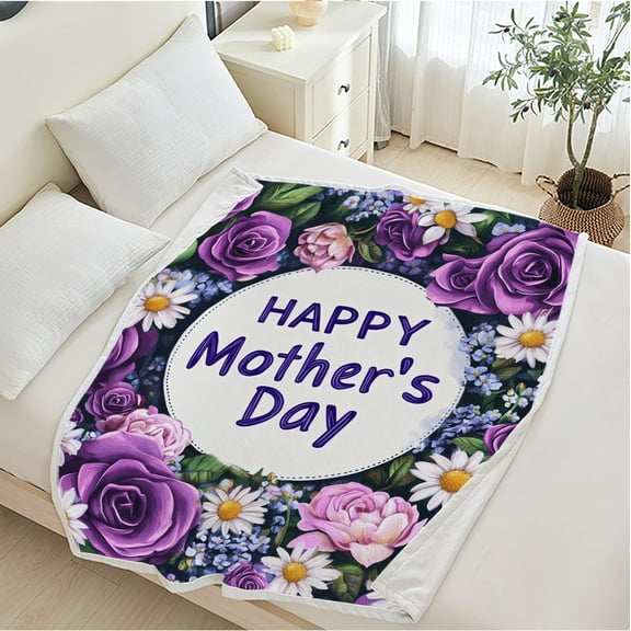 Soft Warm Mom Blanket - Birthday Gift Blanket for Mom Happy Mothers Day Throw Gift for Mother, Wife, Grandma from Daughter, 30"x40"