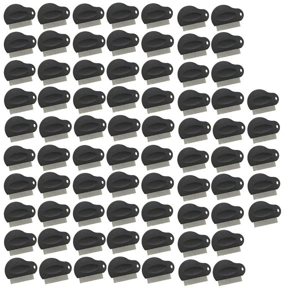 Pet Flea Combs Contoured Grip 3" 29 Tooth Tool Black or Purple Bulk Available (Black - 75 Combs)