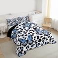 thumbnail image 3 of Castle Fairy Gradient Butterfly Twin Comforter Sets for Female,Cheetah Print Bedding Set, 3 of 8