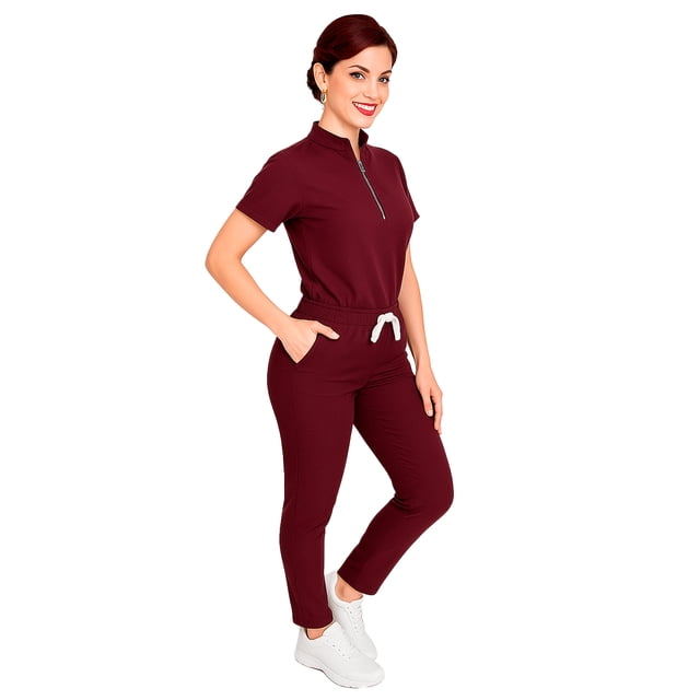Uniforme Médico Dama, Enfermera, terapeuta, Doctora M13 VINO CH