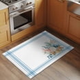 thumbnail image 2 of Area Rug 2 x 3 Ft, Blue Coastal Indoor Accent Bathroom Rugs for Kitchen/Laundry Room, Nautical Starfish Eucalyptus Leaf Coral Striped Washable Non-Slip Runner Floor Mat for Entryway, Living Room, 2 of 8