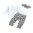 thumbnail image 2 of Baby Boys 2PCS Pants Sets Long Sleeve Round Neck Sweatshirt Tops Solid Color Pants Sets, 2 of 5