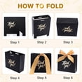 thumbnail image 3 of 50 piezas cajas de recuerdo para bodas, bolsas de regalo con lazo de cinta dorada para boda, despedida de soltera, cumpleaños (negro), 3 of 4