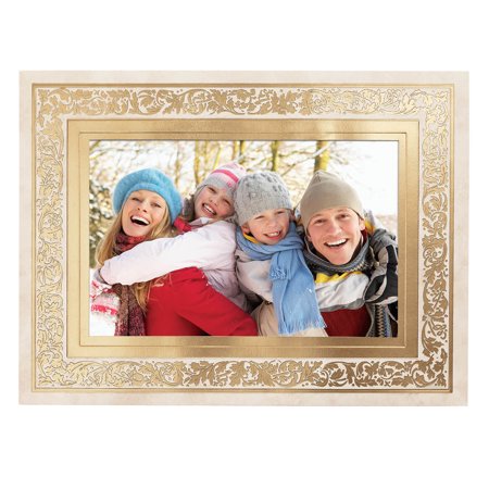 - Regal Borders Ivory Photo Christmas Card, Set of 18