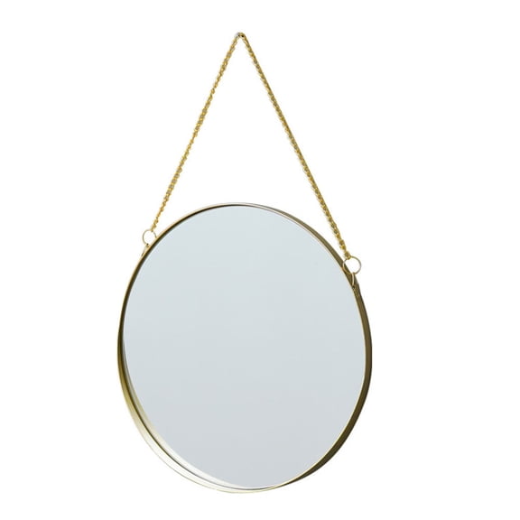 Mirror Handheld Wall Mounted Vanity Vintage Hanging Round Circle Mirrors Frameless Bathroom Gold