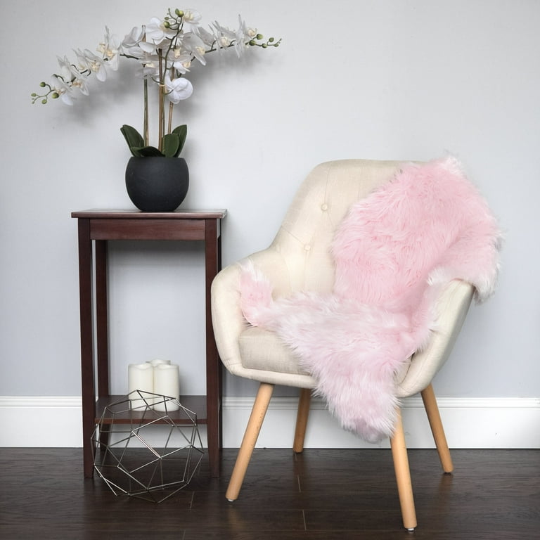 Fluffy Faux Sheepskin Fur Rug Chair Throw 3 x 2 Sweet Home Collection Walmart