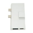 thumbnail image 1 of Hub De Expansión USB C Dual, Transferencia De Datos De 5 Gbps Disipación De Calor Plug And Play Hub USB C Profesional 7 Puertos Para Monitor Para Televisión, 1 of 7