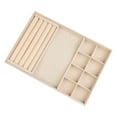 thumbnail image 3 of Unique Bargains Velvet Jewelry Organizer Trays with Removable Dividers Yellow 8 Grid Tray, 3 of 7