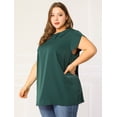 thumbnail image 4 of GRACE & GRANDEUR Women's Plus Size Boat Neck Flutter Sleeve Chiffon Tops, 4 of 4