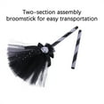 thumbnail image 2 of Gupgi 29.5'' Halloween Witch Broom, Girls Cosplay Props Ribbons Skeleton Contrast Color Broomstick, 2 of 2