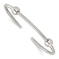 thumbnail image 4 of Auriga Fine Jewelry 925 Sterling Silver Polished Includes 2 Stopper Beads Bangle for Women, 4 of 6