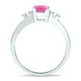 thumbnail image 2 of SZUL Women's Pink Topaz and Diamond Sparkle Ring in 10K White Gold, 2 of 5