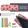 thumbnail image 5 of Fotbe Strawberries Pattern Leather Pencil Case, Pencil Pouch with Durable Zipper, Compact and Stylish Organizer for Stationery, Art Supplies, Travel Essentials, 5 of 7