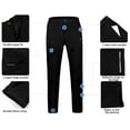 thumbnail image 5 of Little Donkey Andy Men's Fleece lined Hiking Ski Snow Pants, Winter Windproof Softshell Pants, Warm and Water Repellent, Black S, 5 of 7