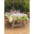 thumbnail image 3 of Outdoor Tablecloth with Umbrella Hole for Patio/Picnic/Party/Camping, Lemon Gnomes Waterproof Table Cloth Rectangle Table Cover Washable, Summer Botanical Fruit Wooden Grain Plaid (54"x 80"), 3 of 8