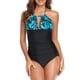 thumbnail image 5 of Bañador de bikini de una pieza con relleno y estampado superpuesto de talla grande para mujer Fridja  nalpqowj20367, 5 of 7