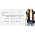 thumbnail image 3 of Sherrylily Women Short Sleeve Cardigans Summer Lightweight Sheer Open Front Drape Tops, 3 of 3