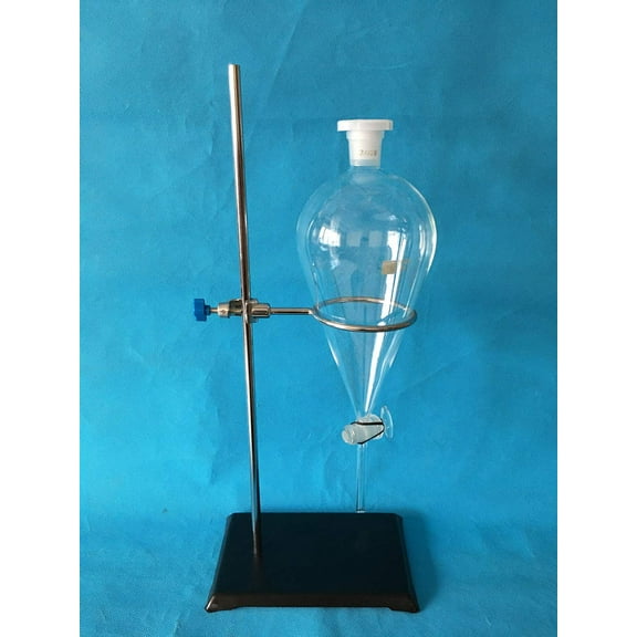 1000ml Glass Separatory Funnel Set, 1000ml with Glass Stopcock and Ringstand