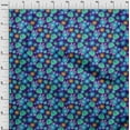 thumbnail image 4 of oneOone Polyester Spandex Blue Fabric Abstract Retro Floral Sewing Craft Projects Fabric Prints By Yard 56 Inch Wide, 4 of 4