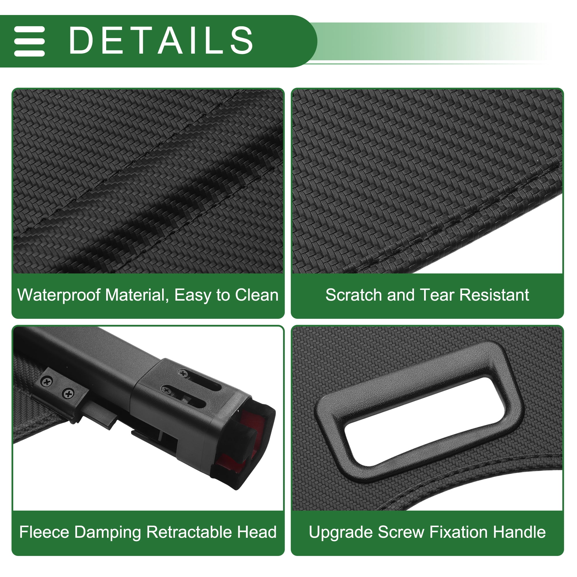 Unique Bargains Retractable Cargo Cover Black for Volkswagen Touareg 2004-2010
