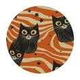 thumbnail image 2 of Nawypu  Halloween Black Cat Wave Round Tablecloth with Elastic Fitted Round Table Cover for Round Tables Outdoor Tablecloth for Dining Picnic Party, 2 of 7