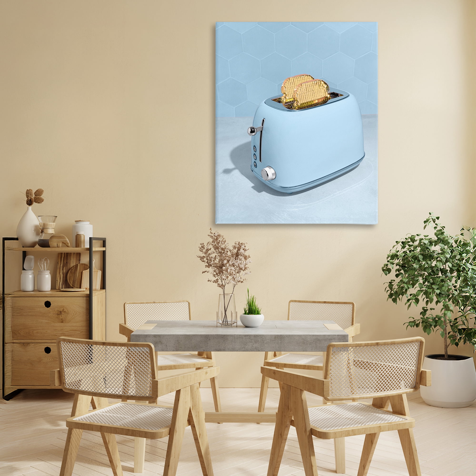 Stupell Industries Golden Disco Toaster Over Canvas Wall Art, design by LISH Creative