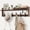Brown, variant on Coat Rack Wall Mount with Shelf, 27.5" Entryway Wall Hanging Shelf, Coat and Key Hanger with 10 Dual Hooks, Mail Organizer and Key Holder Hat Rack for Wall, Wood Coat Hooks with Storage