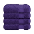 thumbnail image 4 of Cotton Paradise 100% Cotton 4 Piece Washcloths, Soft Absorbent Small Hand Face Towels Wash Rags for Body, Purple, 4 of 6
