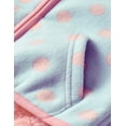 thumbnail image 4 of ATAIKU 1-6T Toddler Polar Fleece Jacket Hooded Baby Girls Autumn Winter Long Sleeve Thick Warm Outerwear - Blue Dots, 4 of 6