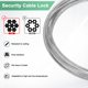 thumbnail image 2 of Uxcell 2-Pack Candado de Cable de Seguridad, 3.28FT Cable de Acero Recubierto para Equipaje con Doble Bucle [Transparente], 2 of 6