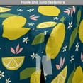 thumbnail image 4 of Fruit Dog Crate Cover, Repetitive Lemons and Flowers Cartoon Print, Easy to Use Pet Kennel Cover Small Dogs Puppies Kittens, 7 Sizes, Petrol Blue Yellow, by Ambesonne, 4 of 6