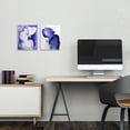 thumbnail image 2 of Stupell Industries Space Birds Purple Watercolor Animal Paintings Framed Wall Art by Jennifer Paxton Parker, 2 Piece, 11" x 14", Gray Framed, 2 of 5