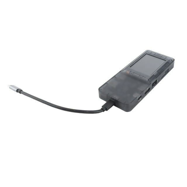 8 EN 1 HUB TUPO C, enchufe y reproducir 3 puertos usb estacia de acoplamiento de salida hd 4k con pantalla lcd para viajar