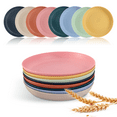 thumbnail image 6 of CCF 8pcs 9 inche Wheat Straw Plates, Lightweight Unbreakable Dinner Plate, Microwave Safe, Reusable, 6 of 7