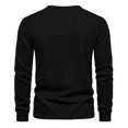 thumbnail image 5 of Npasoilc Tops for Men Classic Vintage Waffle Long Sleeve Round Neck 4-Button Up Breathable Henly Blouse Solid Color Casual Loose T-Shirts, 5 of 5