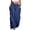 A-Blue346, variant on Women's Drawstring Wide Leg Pants Side Ruched Baggy Cut Summer Vacation Trousers