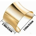 thumbnail image 4 of 3PCS Gold Chunky Cuff Bracelets for Women Irregular Minimalist Statement Bangle Bracelets Set Open Wide Bangle Arm Cuff Upper Arm Punk Jewelry, 4 of 6
