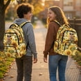 thumbnail image 2 of Jeiento 17 Inch Kids School Backpack Lightweight Large Capacity Sunflower Capybara Bookbag Water-Resistant Polyester Bag for Elementary Boys Girls, Travel, Hiking, 2 of 7