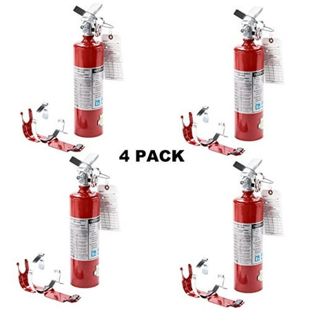 (4 Pack) 2.5 lb Fire Extinguisher ABC Dry Chemical Rechargeable w/Bracket New UL