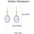 thumbnail image 6 of Vintage Cameo Dangle Drop Earrings for Women Gold-Toned Resin Baroque Embossed Victorian Silhouette Danging Statement Earring Lightweight Fish Hook Retro Boho Halloween Jewelry for Friends, 6 of 12
